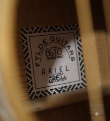 Fylde Single Malt Whiskey Barrel guitar label