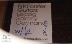 NK Forster Guitar label