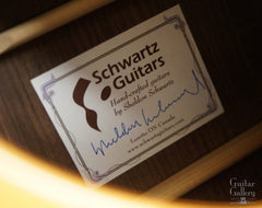 Schwartz Oracle guitar lable