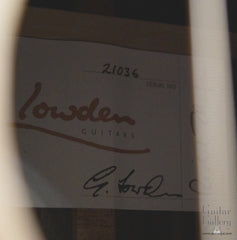 Lowden RT Signature Series guitar label