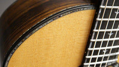 Kevin Ryan guitar detail blue paua