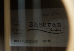 Sheeran S01 guitar label