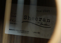 Sheeran S03 guitar label