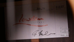 Lowden S25J guitar label