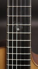 Lowden guitar fretboard with purfling lines