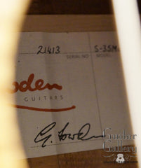 Lowden S-35Mc guitar label