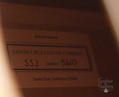 Santa Cruz SSJ guitar label