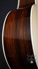 Santa Cruz 000-12 fret guitar cocobolo detail