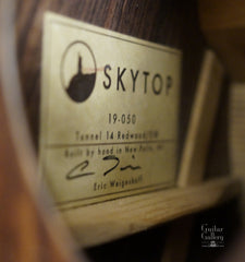 Skytop guitar interior label