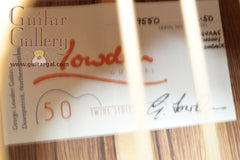 Lowden WL50 guitar label