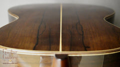 Brazilian rosewood Walker guitar back view